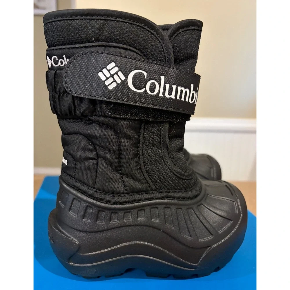 Columbia Powderbug Snowlite Toddler Snow Boots Size 7 Black White BV6077-010